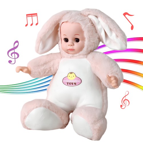 42cm/16'' Plush Doll, Electric Plush Interactive Stuffed Toy, Party Favor Talking Blink Simulating Sound Educational Plush Toy For Kids 3+